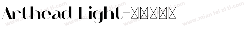 Arthead Light字体转换